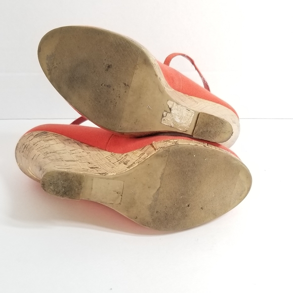 Call It Spring size 7 Peach Wedges - Picture 6 of 8